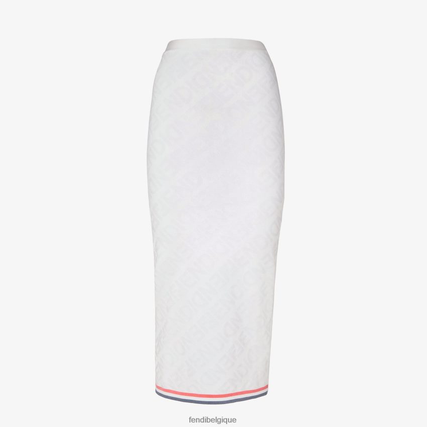 vêtements Fendi jupe en viscose blanc femmes 8X8J2J1033 Fendi Sac