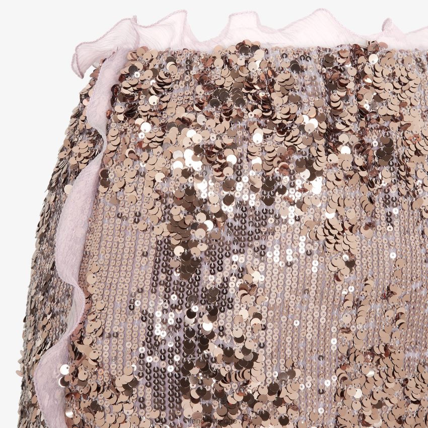 vêtements Fendi mini-jupe avec broderie de sequins lilas violet femmes 8X8J2J1193 Fendi Belgique