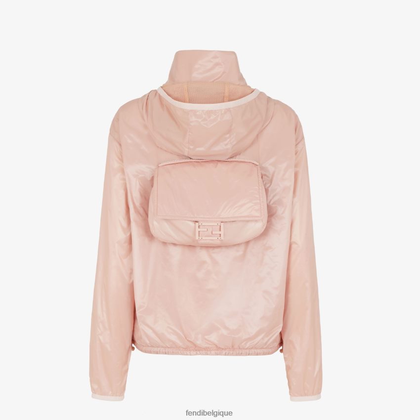 vêtements Fendi coupe-vent en nylon rose femmes 8X8J2J1202 Fendi Belgique