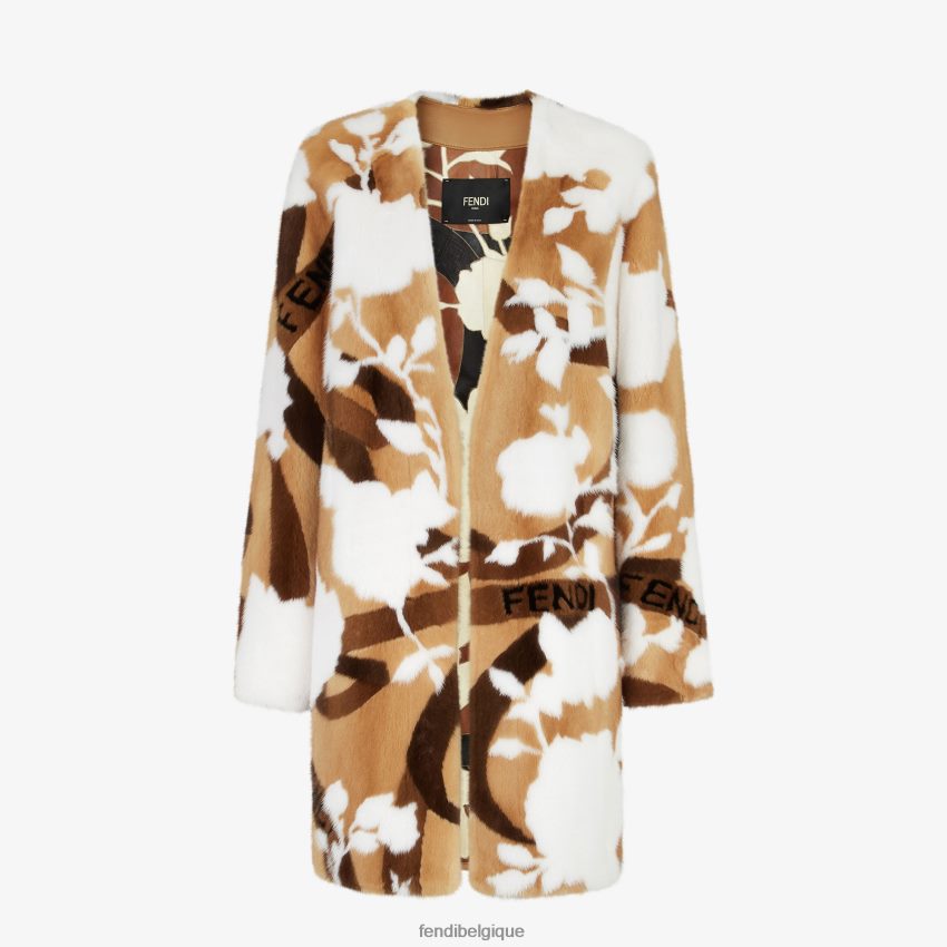 vêtements Fendi manteau de vison multicolore femmes 8X8J2J1139 Fendi Belgique