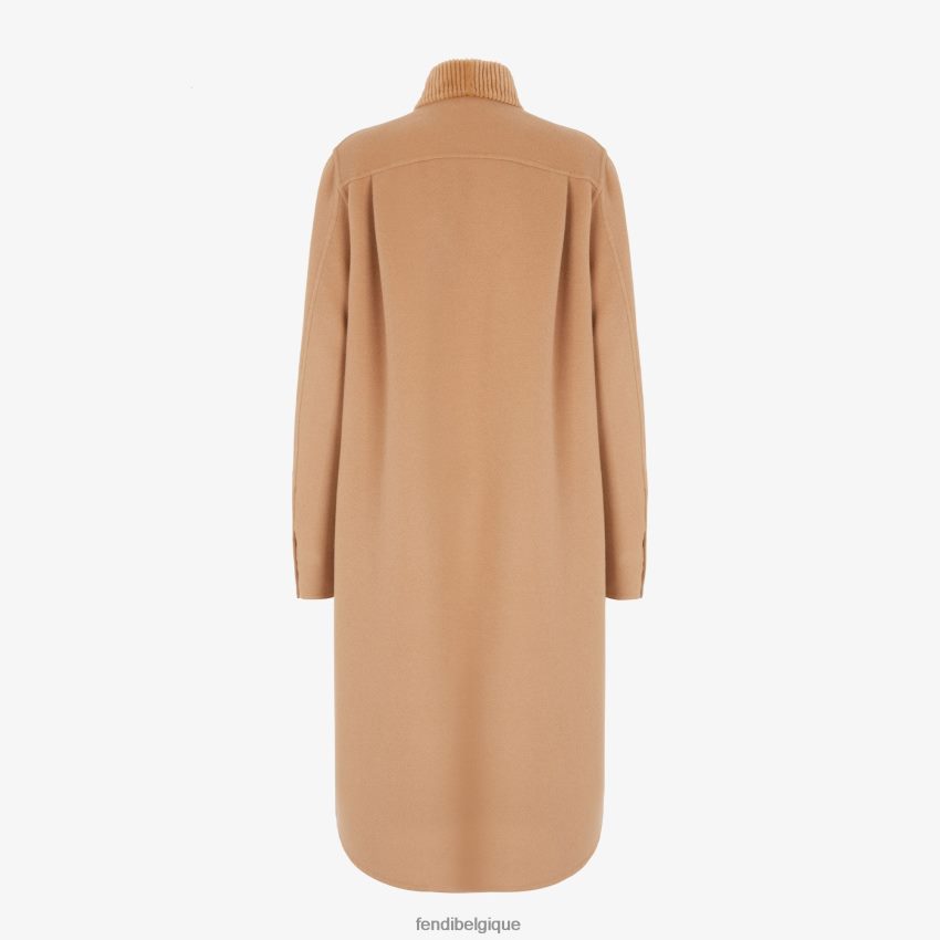 vêtements Fendi manteau en cachemire camel mode femmes 8X8J2J1206 Fendi Lunette De Soleil