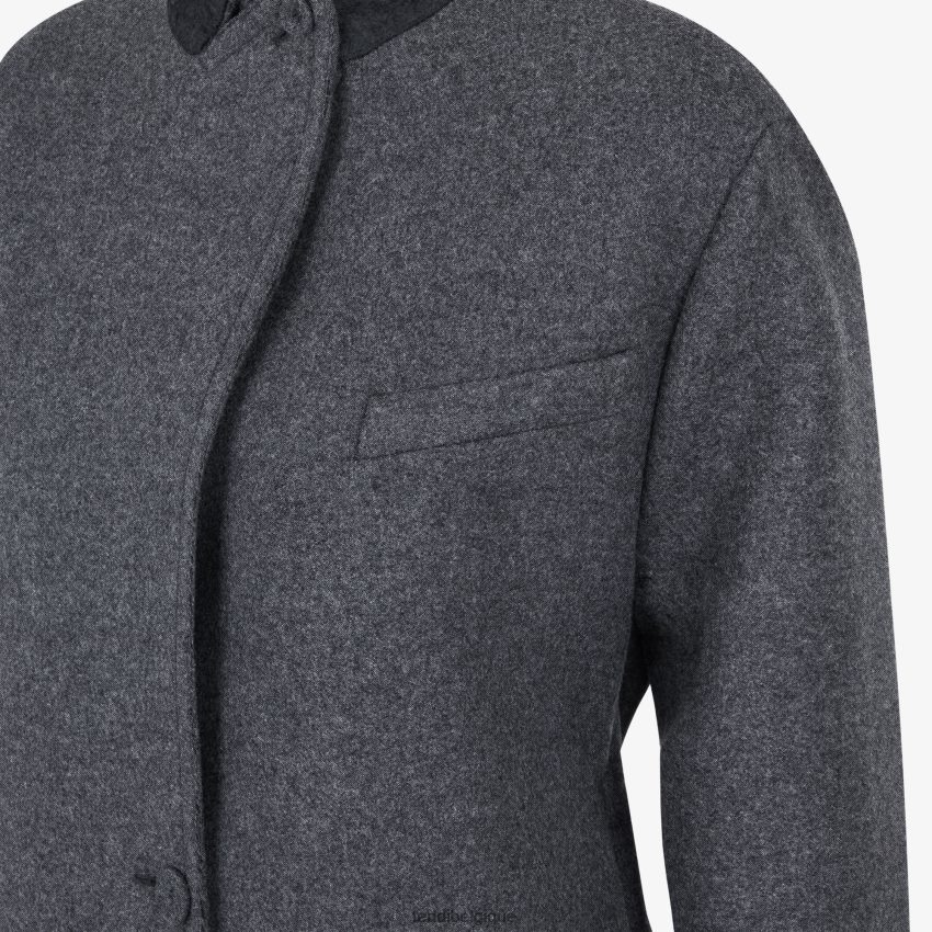 vêtements Fendi manteau en laine gris femmes 8X8J2J1215 Fendi Lunette De Soleil