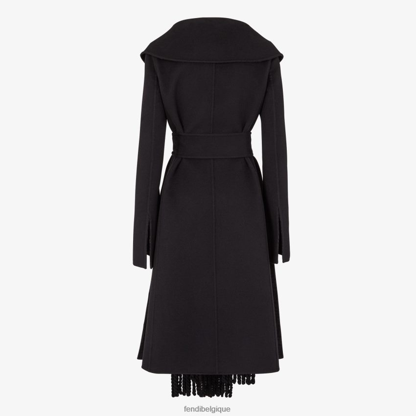vêtements Fendi manteau en laine noir femmes 8X8J2J1157 Fendi Belgique