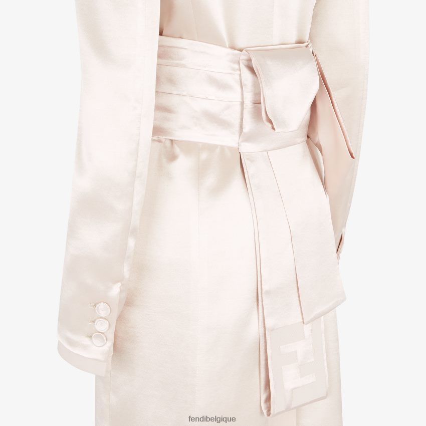 vêtements Fendi pardessus en gabardine de satin et de laine beige femmes 8X8J2J1122 Fendi Lunette De Soleil