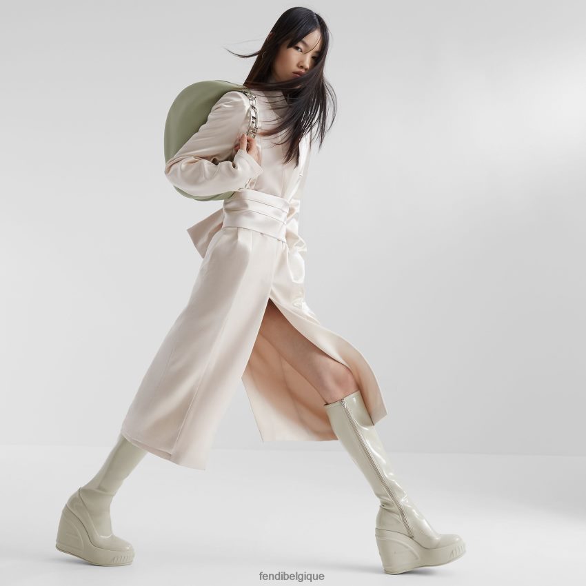 vêtements Fendi pardessus en gabardine de satin et de laine beige femmes 8X8J2J1122 Fendi Lunette De Soleil