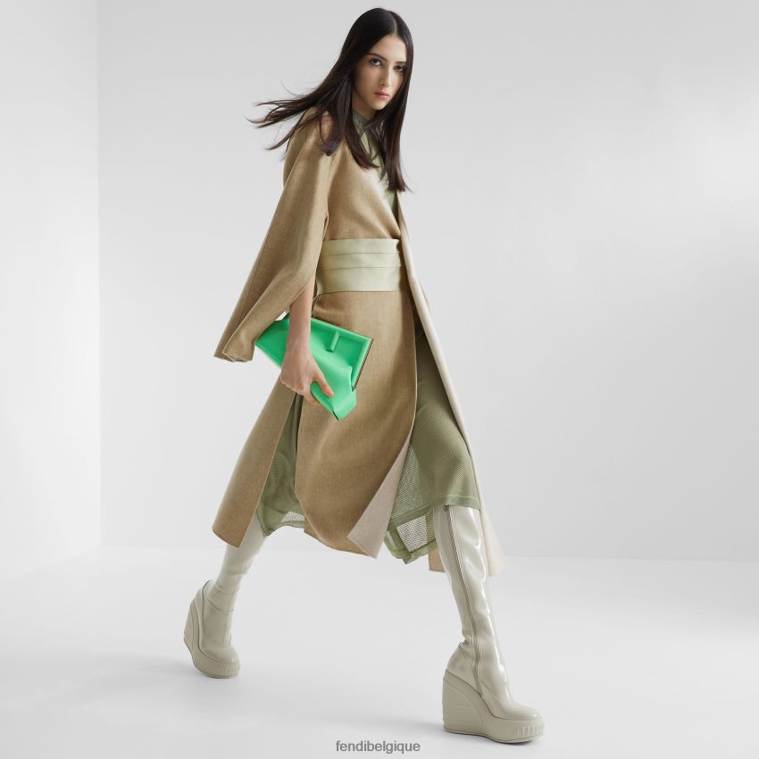 vêtements Fendi pardessus en laine double face beige femmes 8X8J2J1111 Fendi Sac
