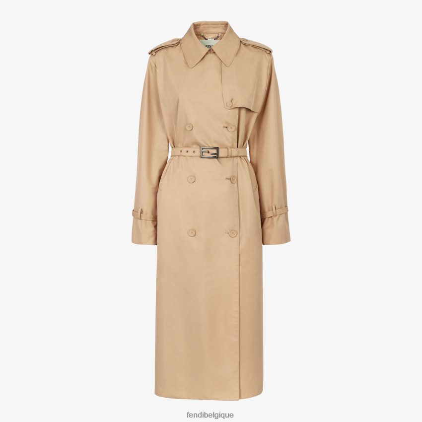 vêtements Fendi trench-coat en coton technique beige femmes 8X8J2J1104 Fendi Lunette De Soleil