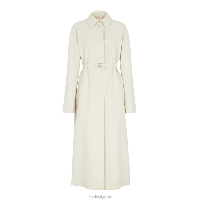 vêtements Fendi trench-coat en tissu blanc femmes 8X8J2J947 Fendi Belgique