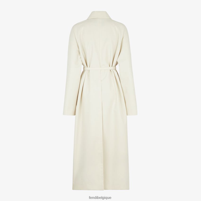 vêtements Fendi trench-coat en tissu blanc femmes 8X8J2J947 Fendi Belgique