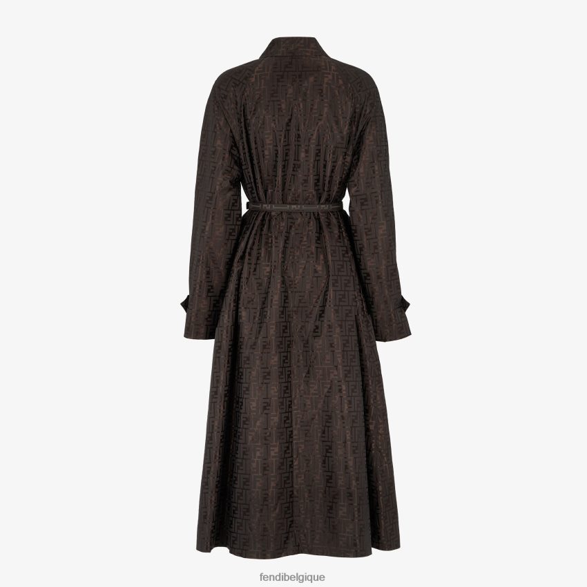 vêtements Fendi trench-coat en tissu jacquard ff brun femmes 8X8J2J945 Fendi Lunette De Soleil