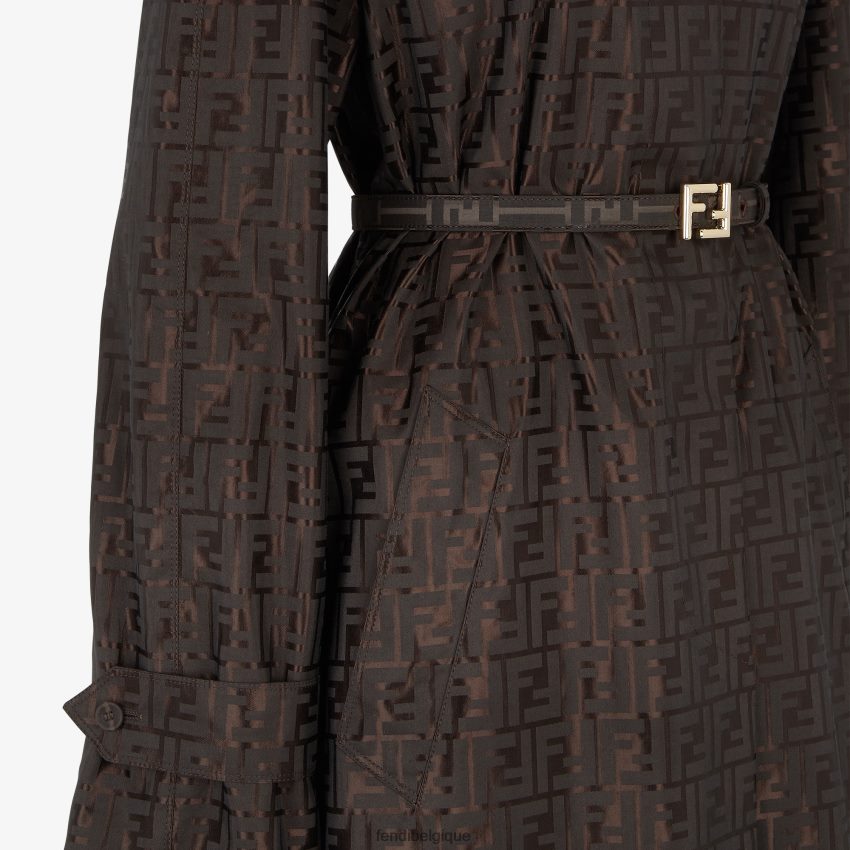 vêtements Fendi trench-coat en tissu jacquard ff brun femmes 8X8J2J945 Fendi Lunette De Soleil