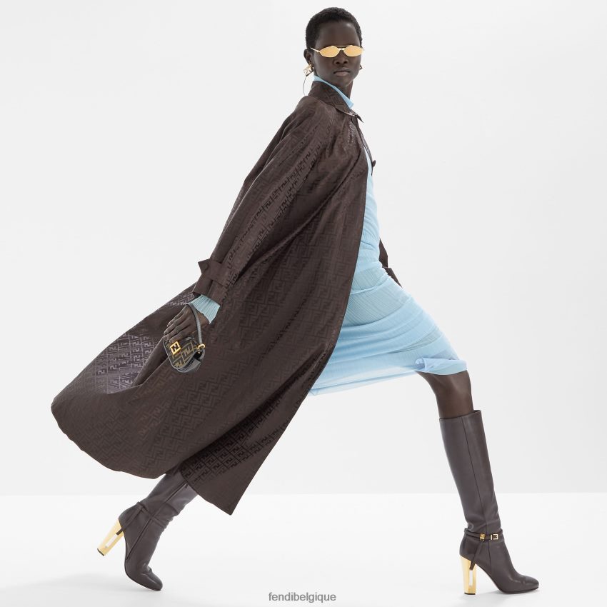 vêtements Fendi trench-coat en tissu jacquard ff brun femmes 8X8J2J945 Fendi Lunette De Soleil