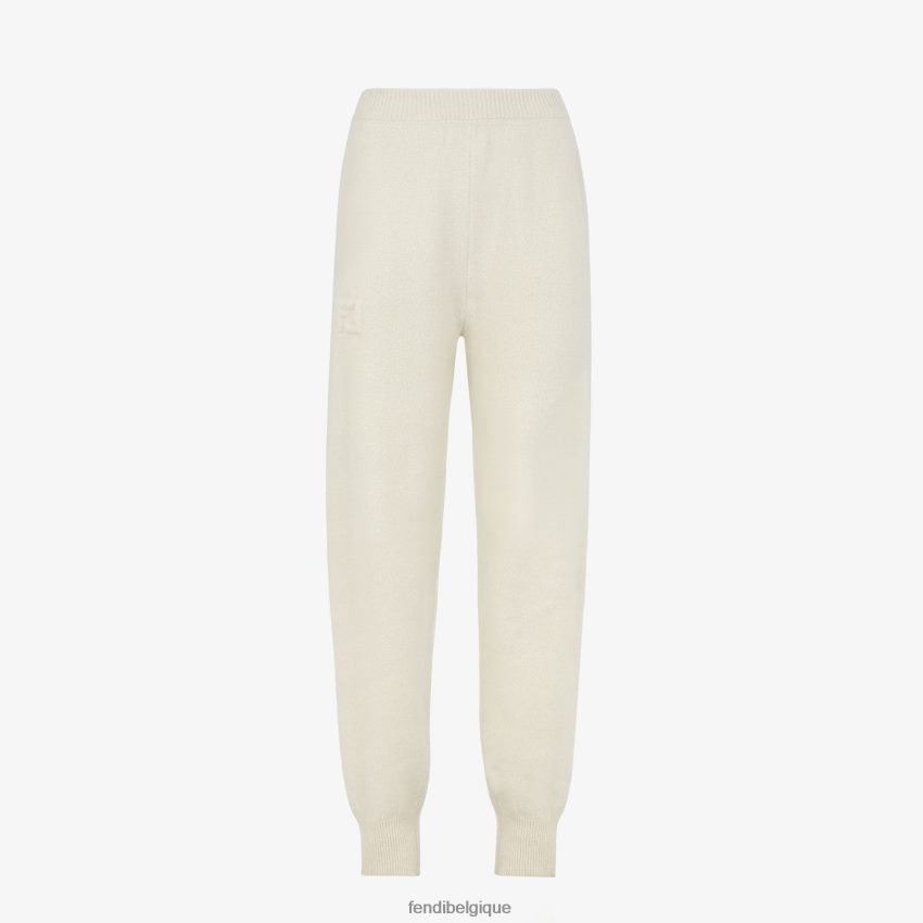 vêtements Fendi pantalon en cachemire blanc femmes 8X8J2J1188 Fendi Lunette De Soleil
