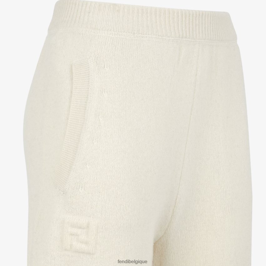 vêtements Fendi pantalon en cachemire blanc femmes 8X8J2J1188 Fendi Lunette De Soleil