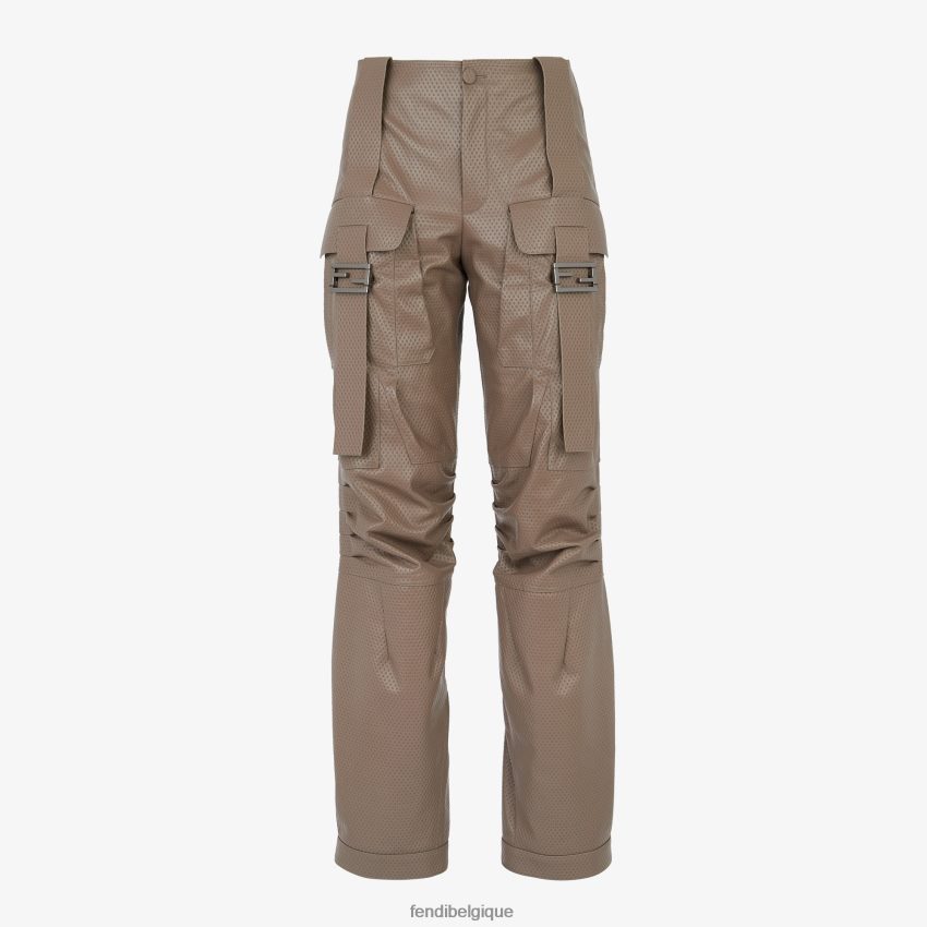 vêtements Fendi pantalon en cuir brun femmes 8X8J2J1075 Fendi Sac