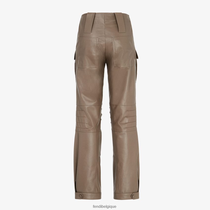 vêtements Fendi pantalon en cuir brun femmes 8X8J2J1075 Fendi Sac