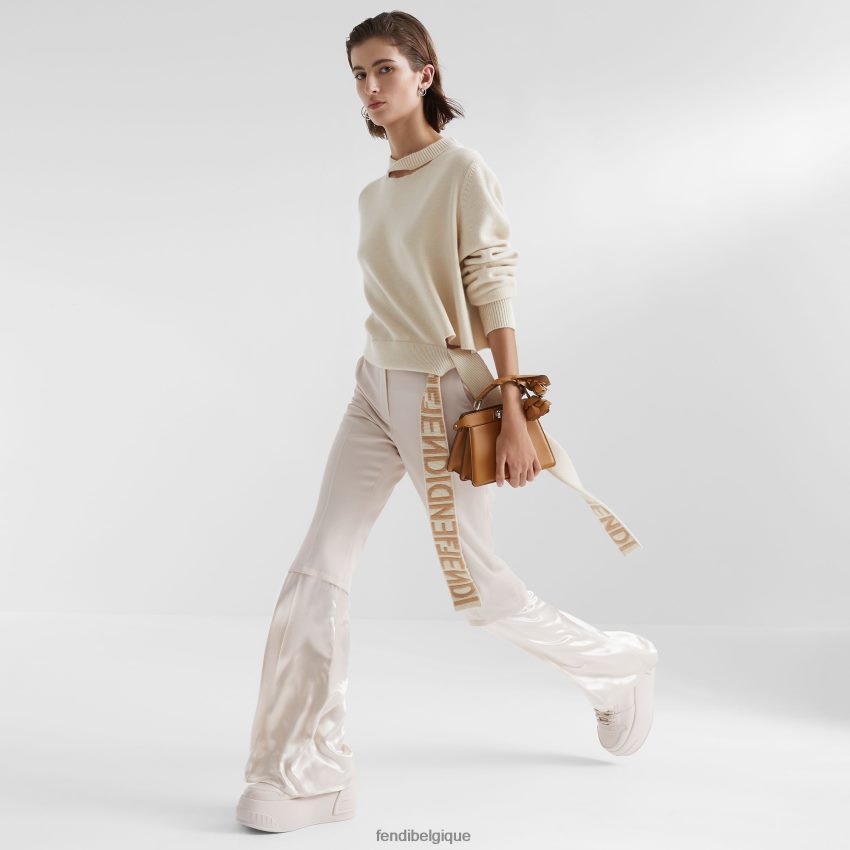 vêtements Fendi pantalon en gabardine beige femmes 8X8J2J1083 Fendi Lunette De Soleil