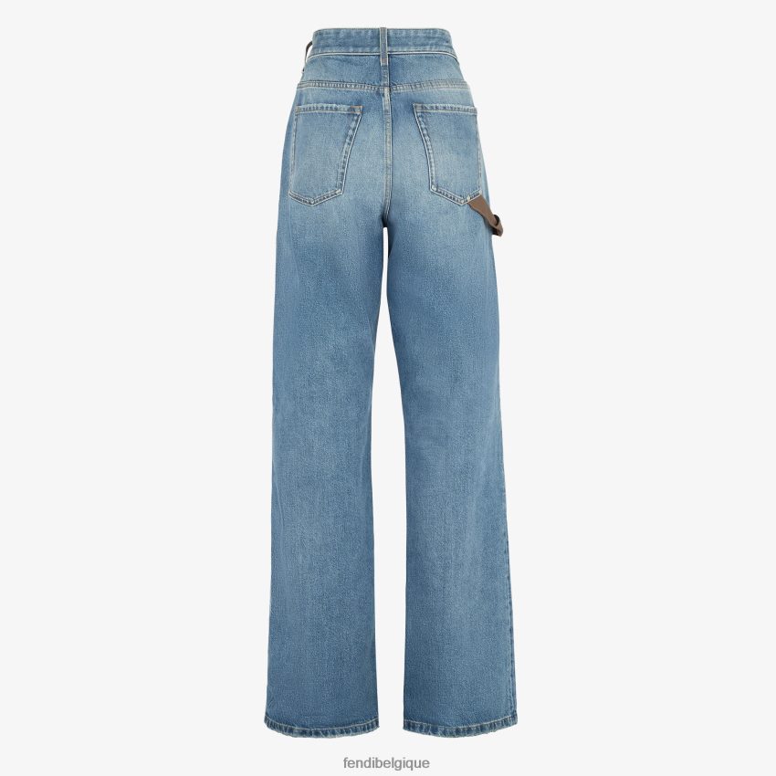vêtements Fendi pantalon en jean bleu femmes 8X8J2J1095 Fendi Lunette De Soleil
