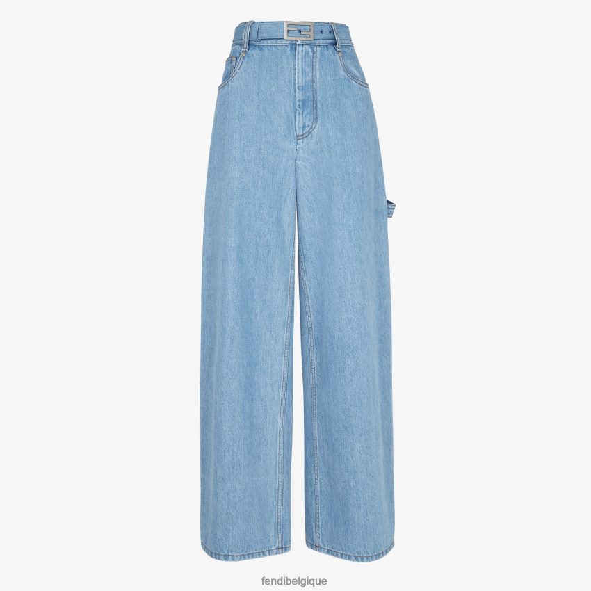 vêtements Fendi pantalon en jean bleu femmes 8X8J2J937 Fendi Sac
