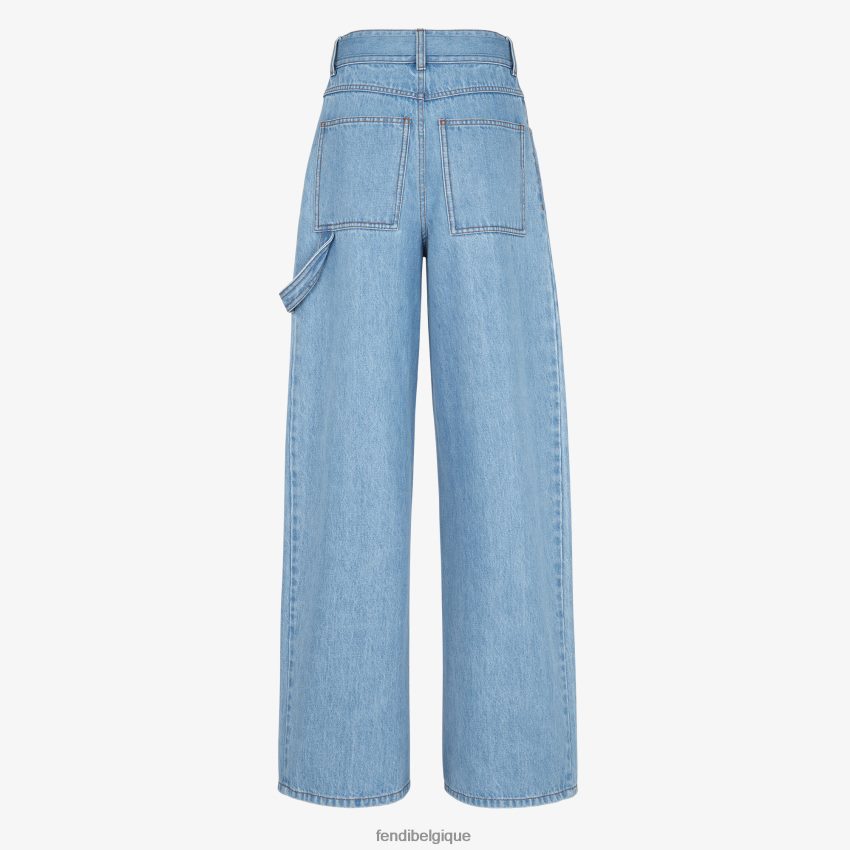 vêtements Fendi pantalon en jean bleu femmes 8X8J2J937 Fendi Sac