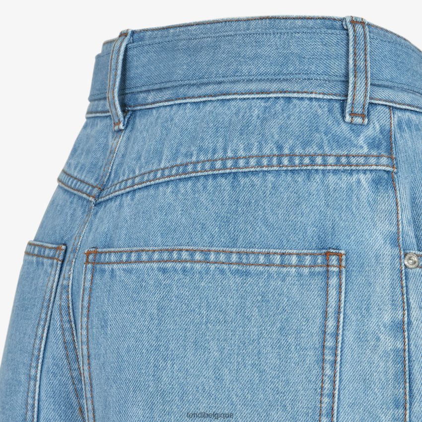 vêtements Fendi pantalon en jean bleu femmes 8X8J2J937 Fendi Sac
