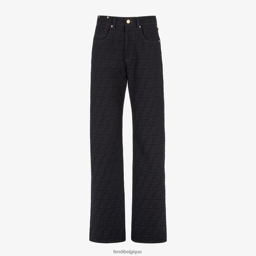 vêtements Fendi pantalon en jean jacquard bleu femmes 8X8J2J957 Fendi Lunette De Soleil