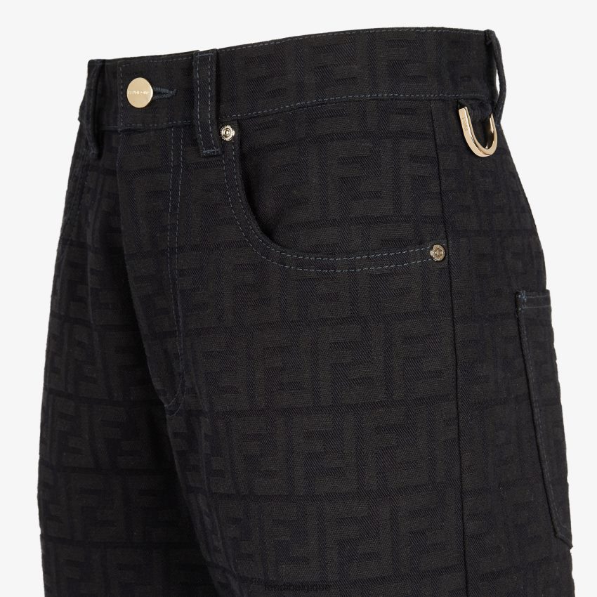 vêtements Fendi pantalon en jean jacquard bleu femmes 8X8J2J957 Fendi Lunette De Soleil