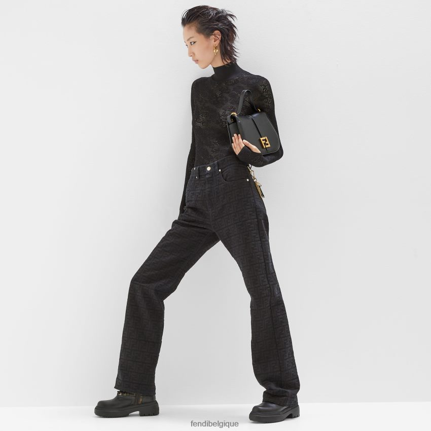 vêtements Fendi pantalon en jean jacquard bleu femmes 8X8J2J957 Fendi Lunette De Soleil