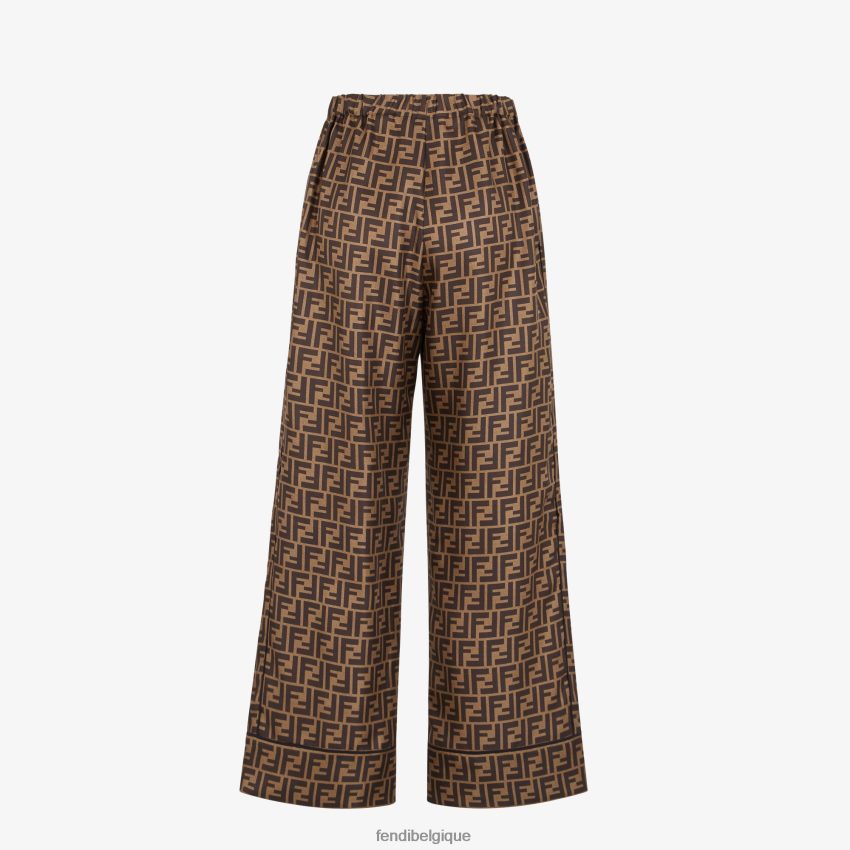 vêtements Fendi pantalon en sergé brun femmes 8X8J2J1077 Fendi Lunette De Soleil