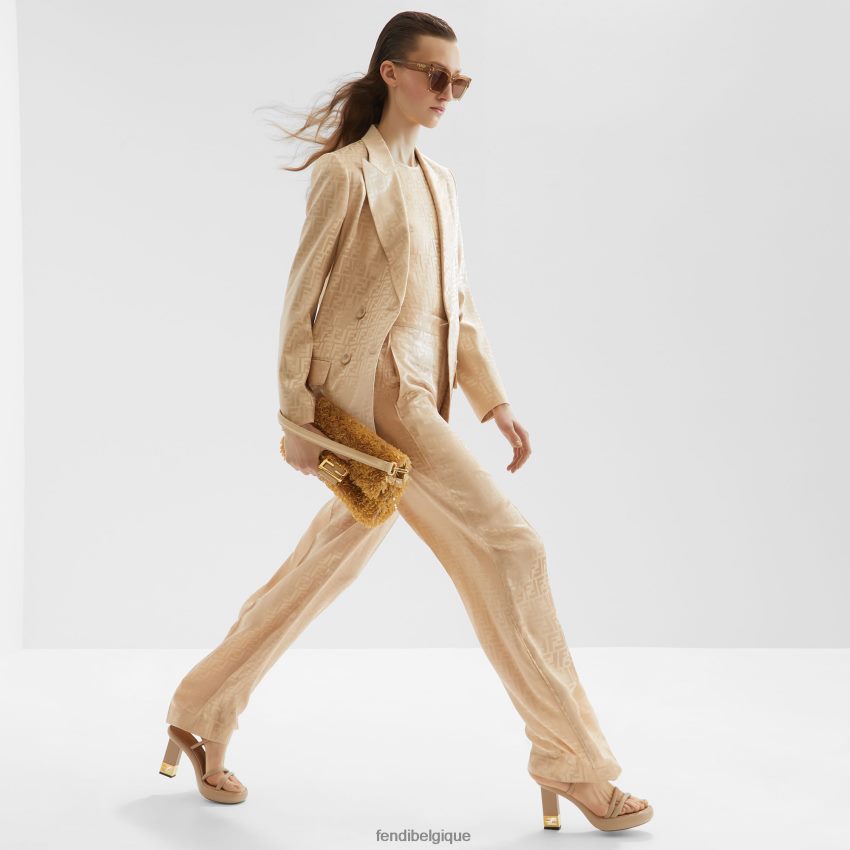 vêtements Fendi pantalon en soie beige femmes 8X8J2J969 Fendi Lunette De Soleil
