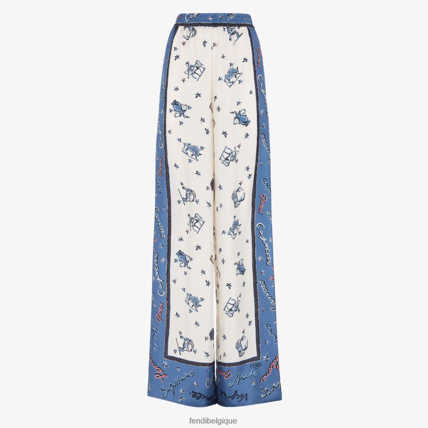 vêtements Fendi pantalon en soie bleu femmes 8X8J2J1251 Fendi Lunette De Soleil