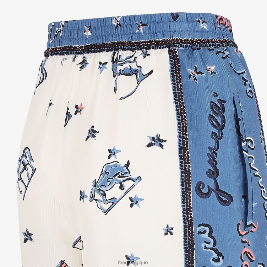 vêtements Fendi pantalon en soie bleu femmes 8X8J2J1251 Fendi Lunette De Soleil