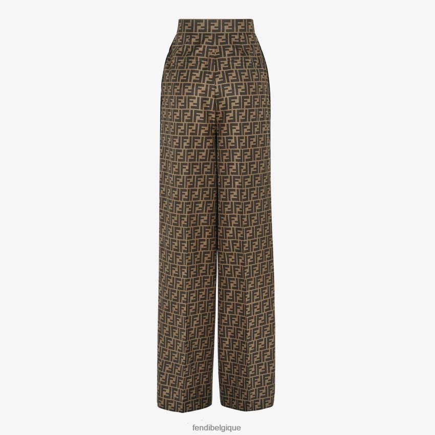 vêtements Fendi pantalon en soie brun femmes 8X8J2J972 Fendi Lunette De Soleil