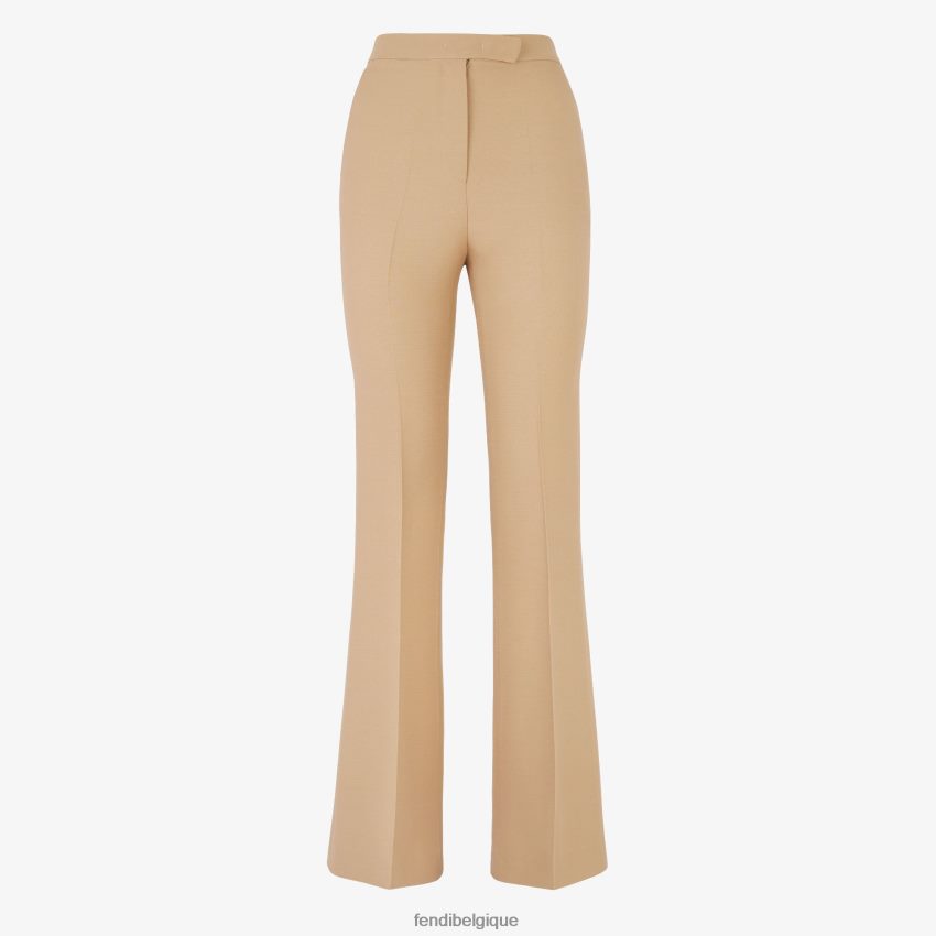 vêtements Fendi pantalon en soie et laine beige femmes 8X8J2J1086 Fendi Lunette De Soleil