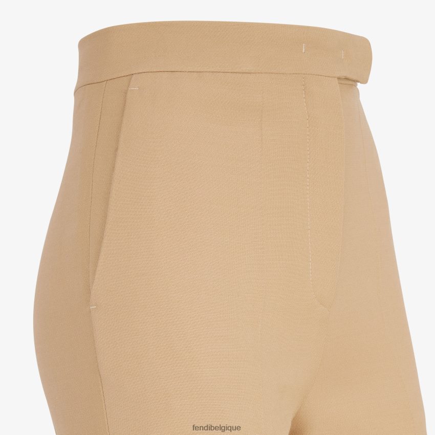 vêtements Fendi pantalon en soie et laine beige femmes 8X8J2J1086 Fendi Lunette De Soleil