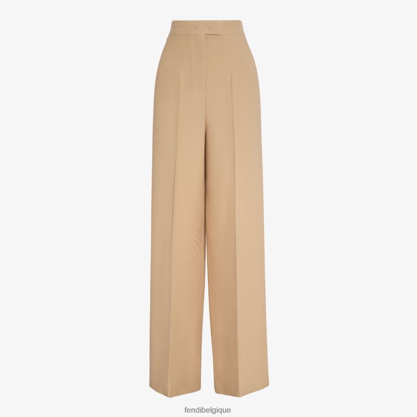 vêtements Fendi pantalon en soie et laine beige femmes 8X8J2J1252 Fendi Sac