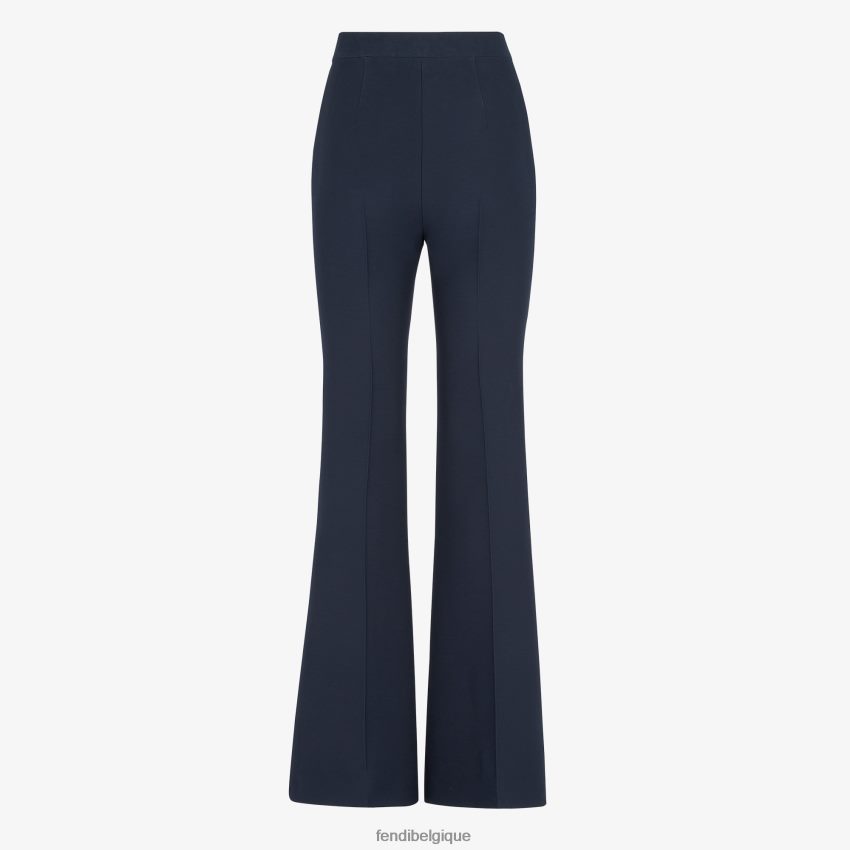 vêtements Fendi pantalon en soie et laine bleu femmes 8X8J2J1154 Fendi Belgique