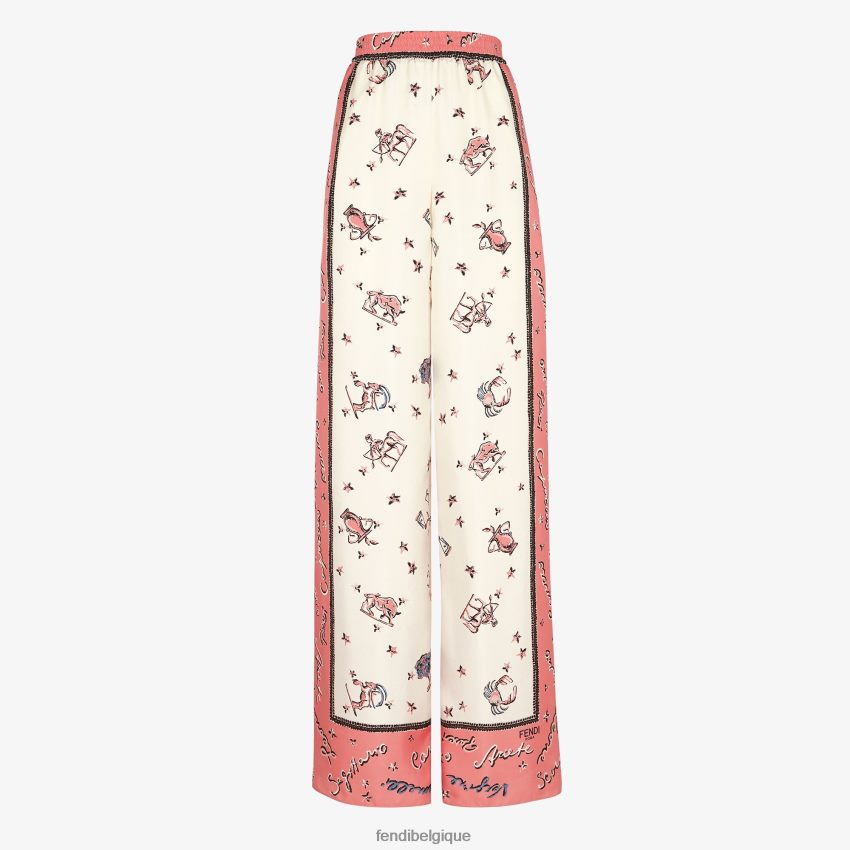 vêtements Fendi pantalon en soie rose femmes 8X8J2J1038 Fendi Lunette De Soleil