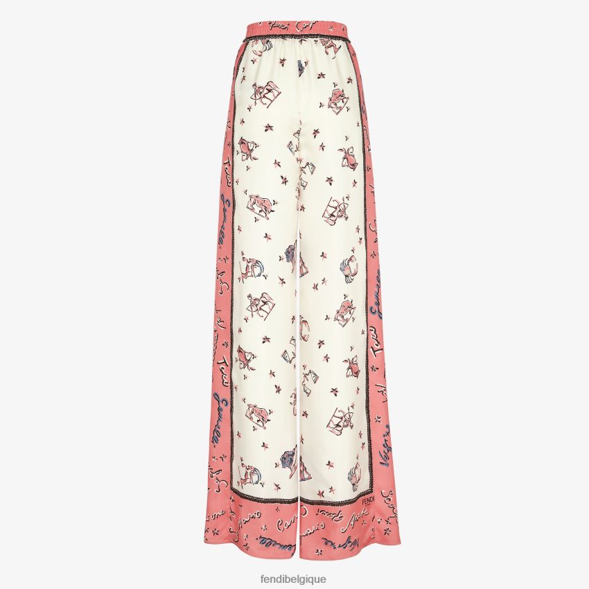 vêtements Fendi pantalon en soie rose femmes 8X8J2J1038 Fendi Lunette De Soleil