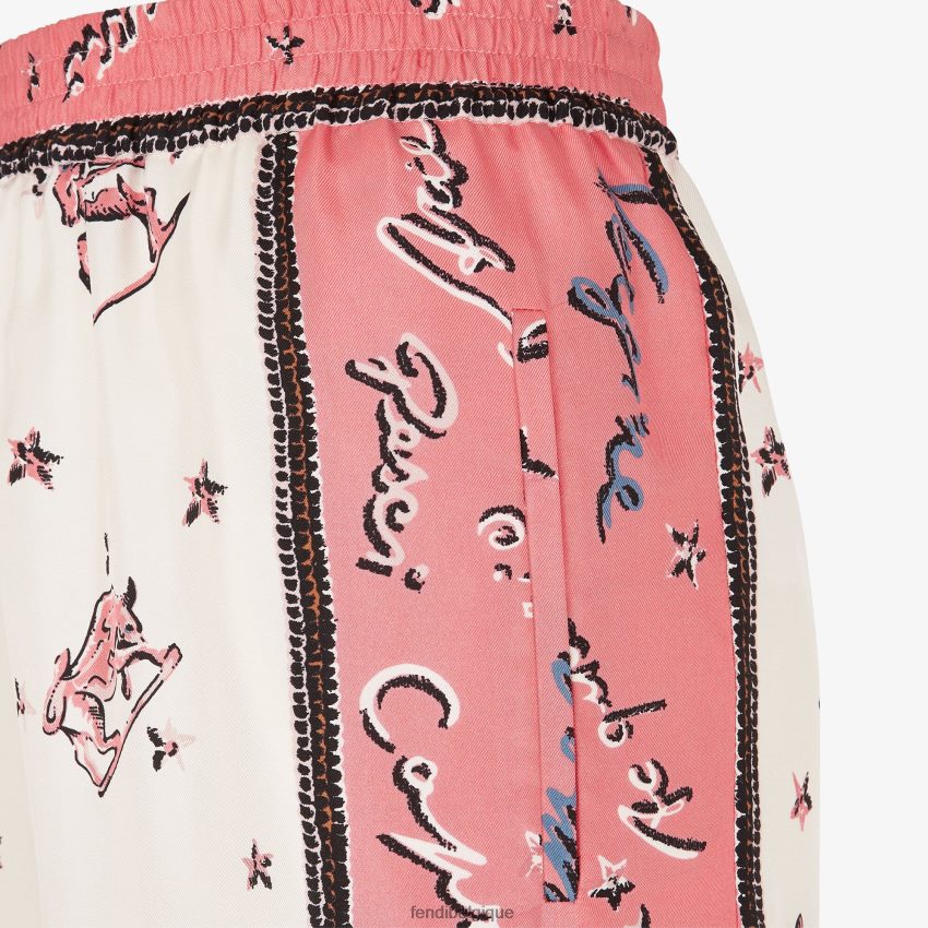 vêtements Fendi pantalon en soie rose femmes 8X8J2J1038 Fendi Lunette De Soleil