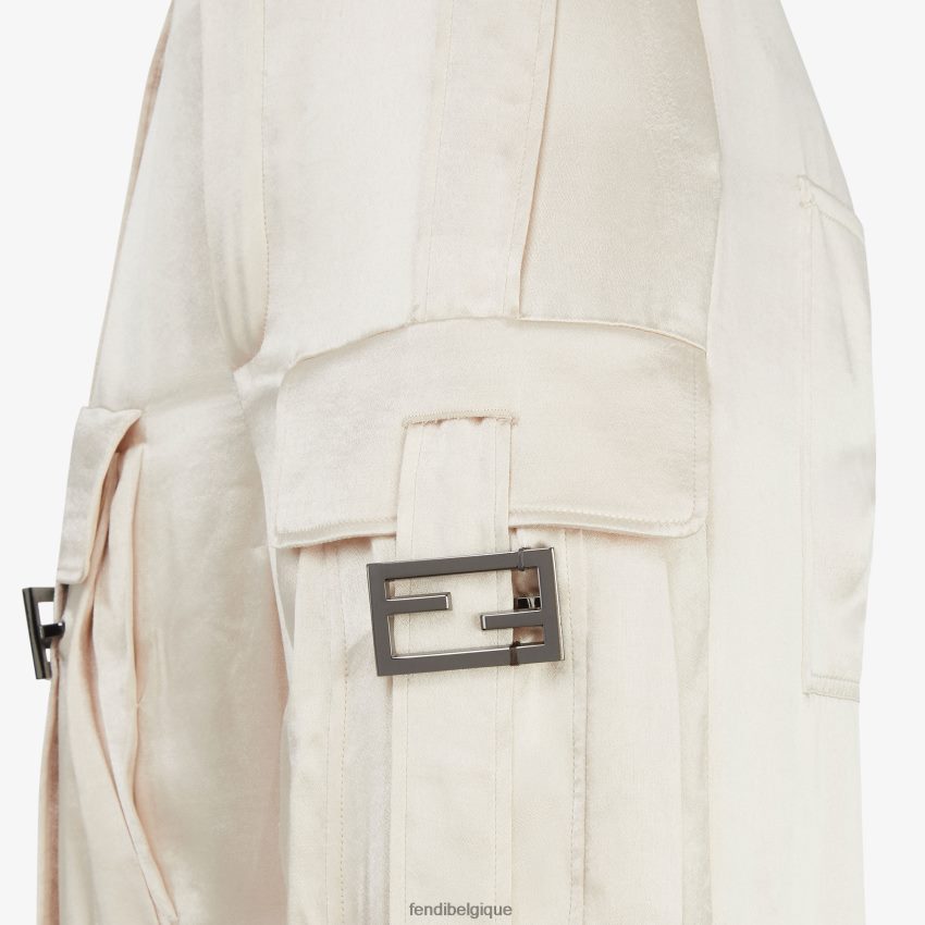 vêtements Fendi pantalon en viscose beige femmes 8X8J2J1067 Fendi Belgique