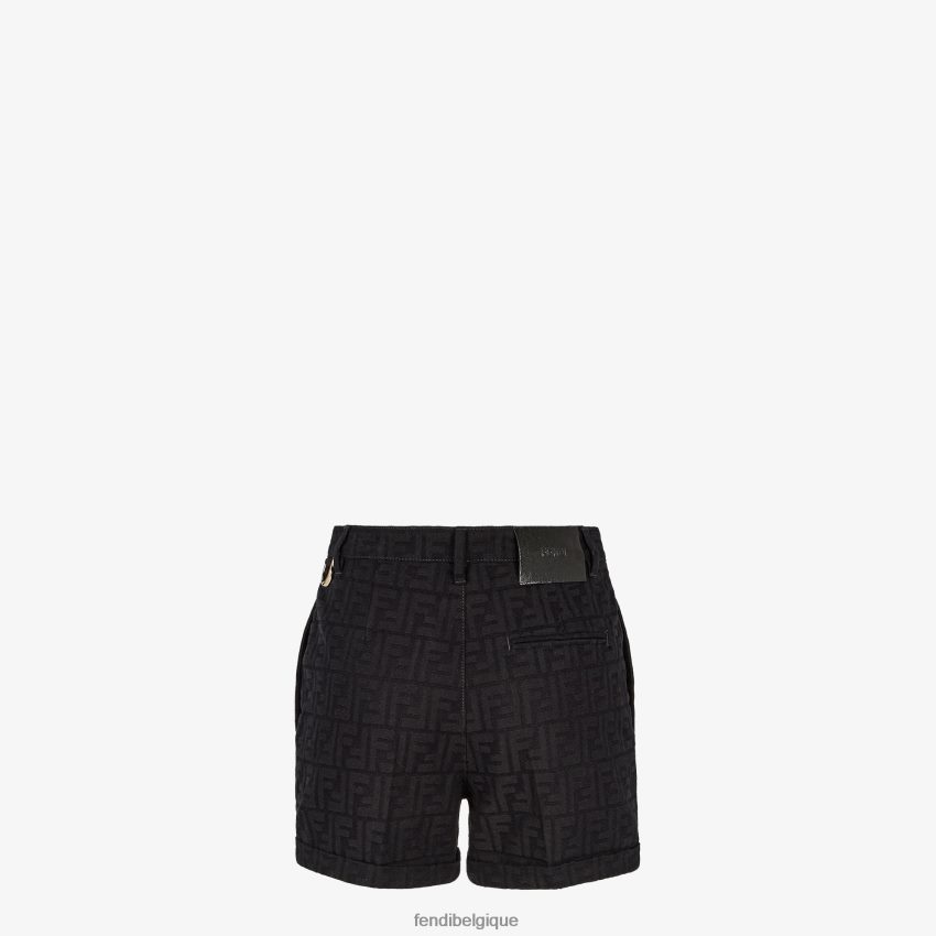 vêtements Fendi short en jean à jacquard bleu femmes 8X8J2J932 Fendi Belgique