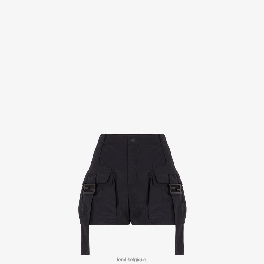 vêtements Fendi short en nylon noir femmes 8X8J2J1076 Fendi Belgique