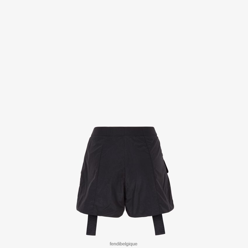 vêtements Fendi short en nylon noir femmes 8X8J2J1076 Fendi Belgique