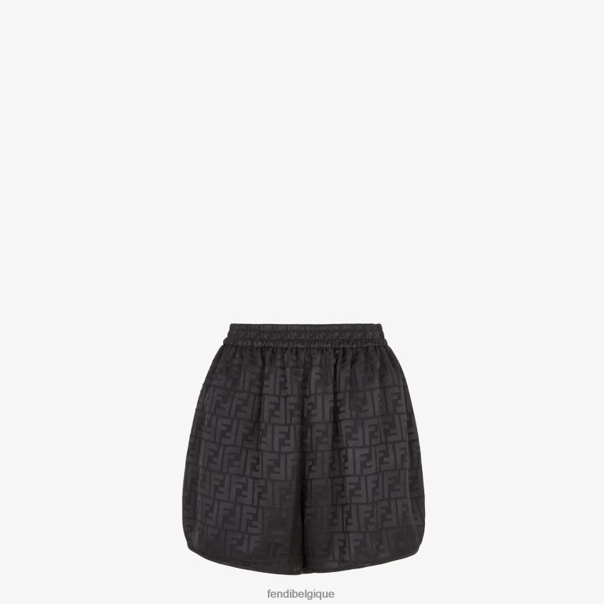 vêtements Fendi short en soie noir femmes 8X8J2J1013 Fendi Belgique