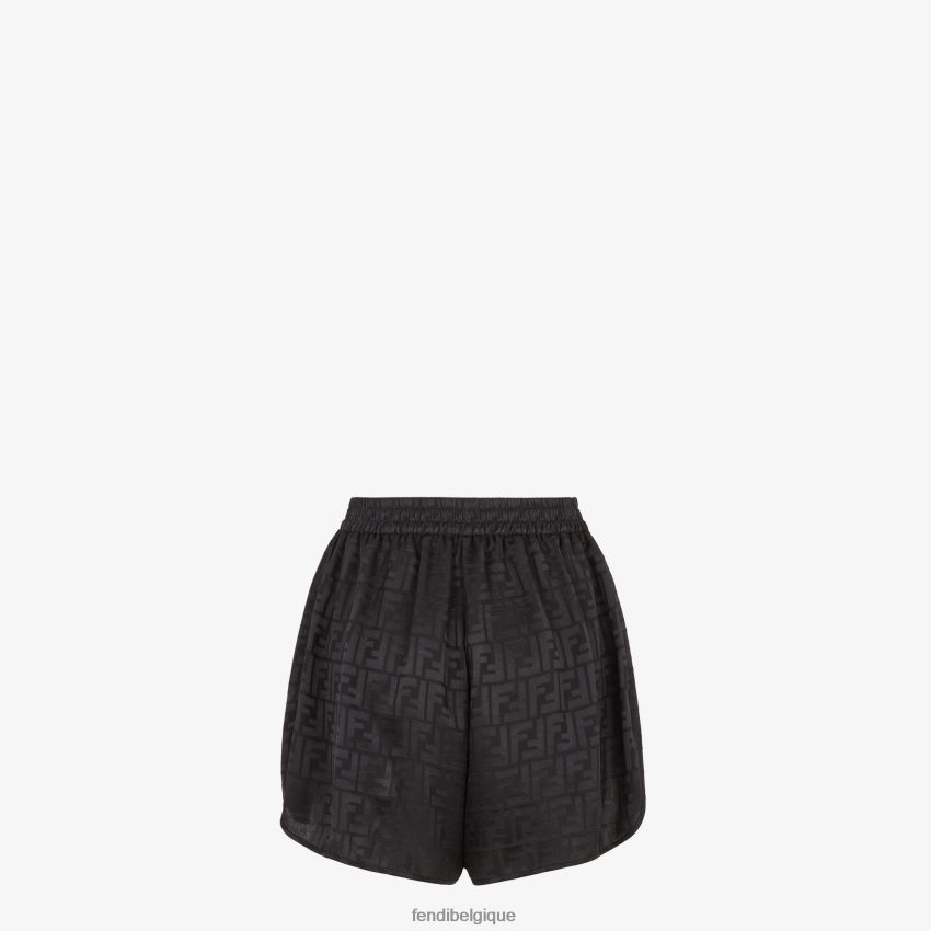 vêtements Fendi short en soie noir femmes 8X8J2J1013 Fendi Belgique