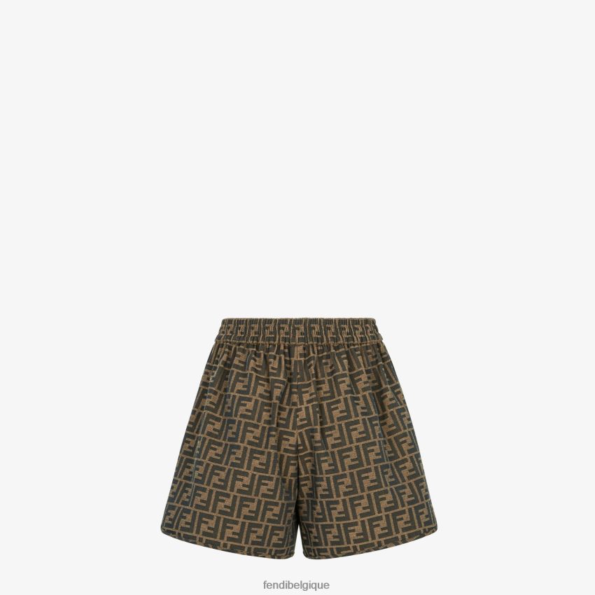 vêtements Fendi short en toile brun femmes 8X8J2J978 Fendi Lunette De Soleil