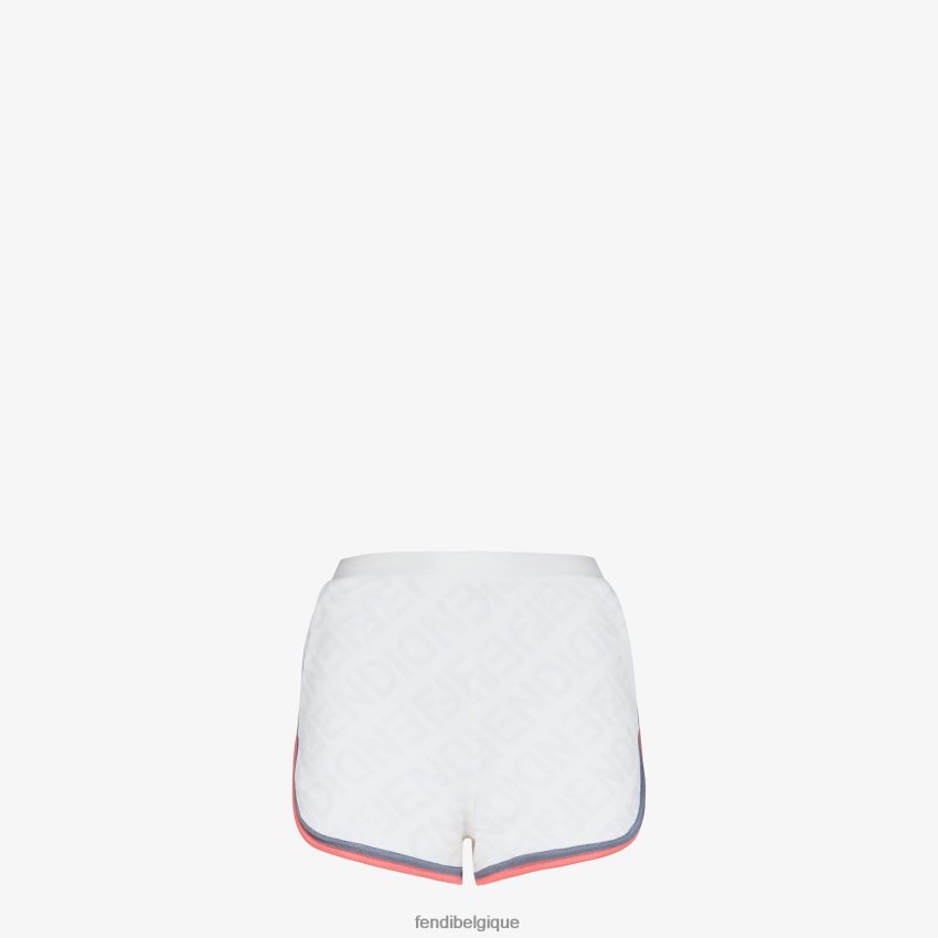 vêtements Fendi short en viscose blanc femmes 8X8J2J1036 Fendi Sac