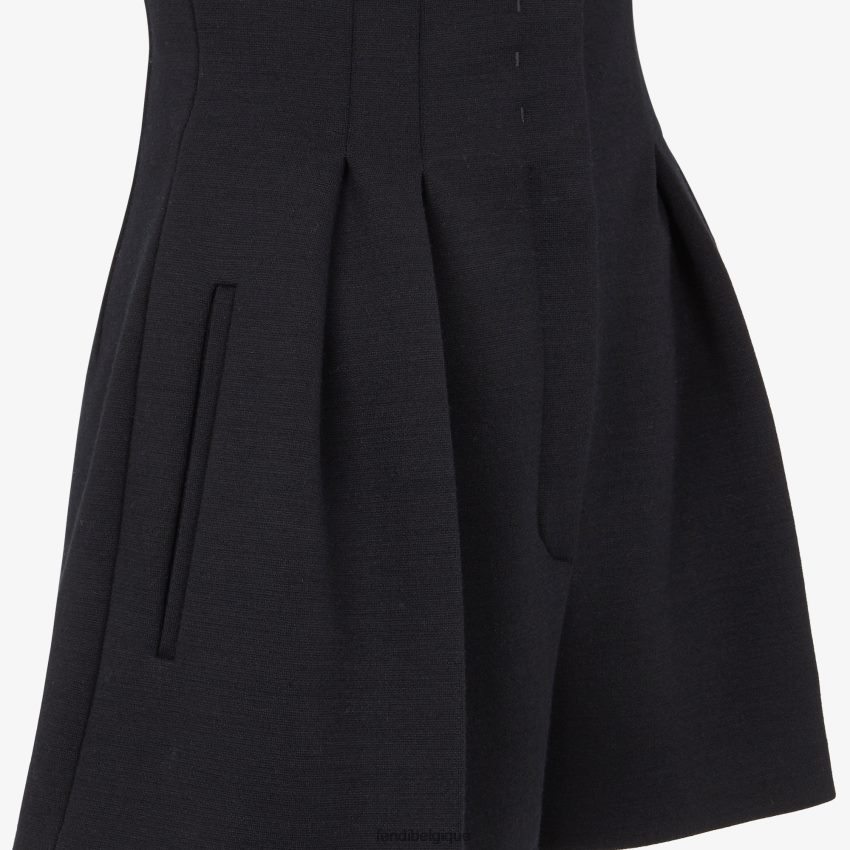 vêtements Fendi short piqué noir femmes 8X8J2J1243 Fendi Sac