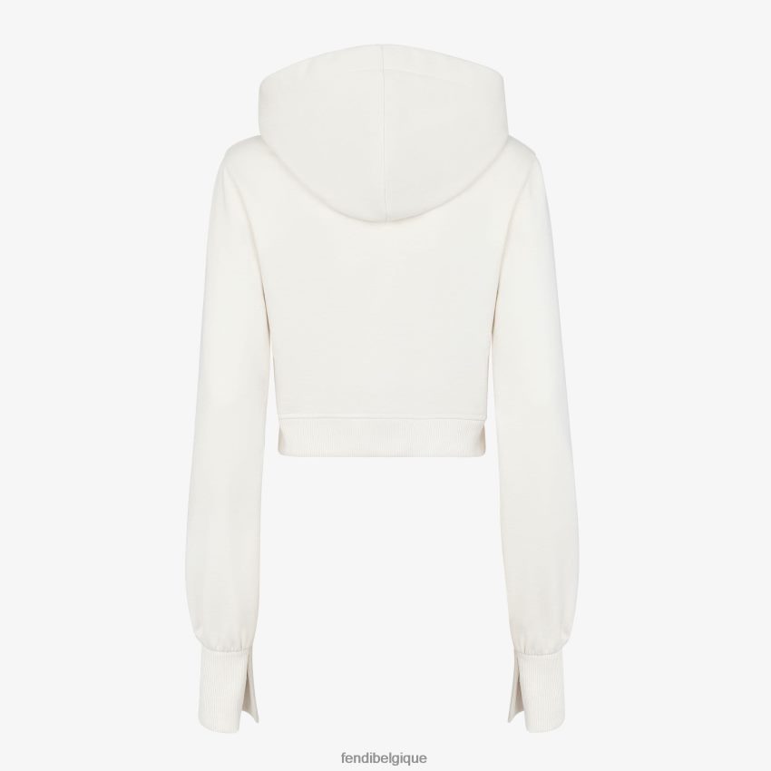 vêtements Fendi sweat-shirt en coton blanc femmes 8X8J2J1234 Fendi Sac